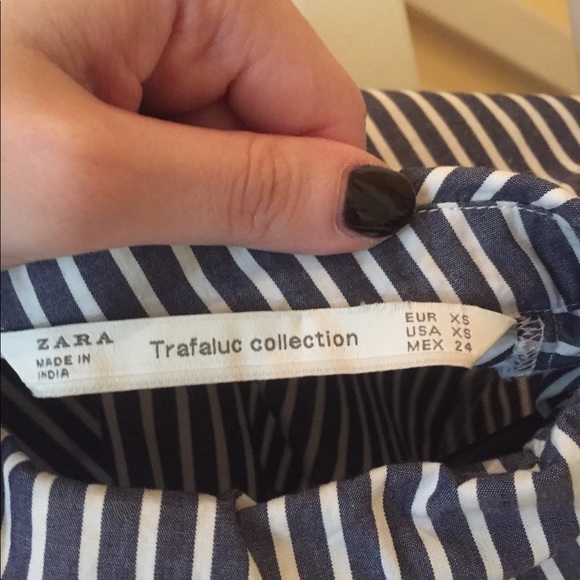 **SOLD**Zara Striped Embroidered Top - Picture 7 of 10